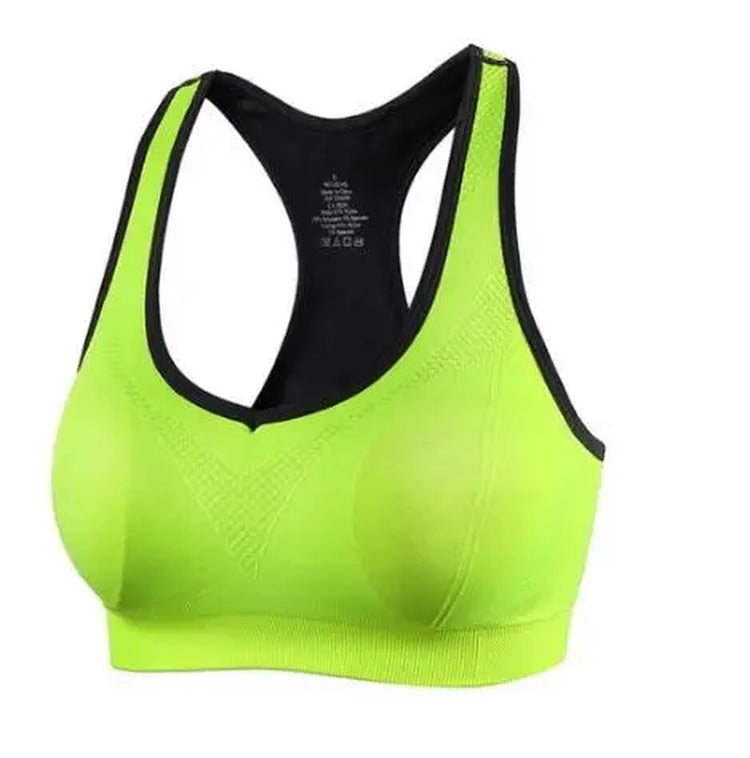 Neon Color Quick Dry Sports Bra - Stylish Yoga Gym Training Running Compression High Support Bra Top Sports Clothing Activewear