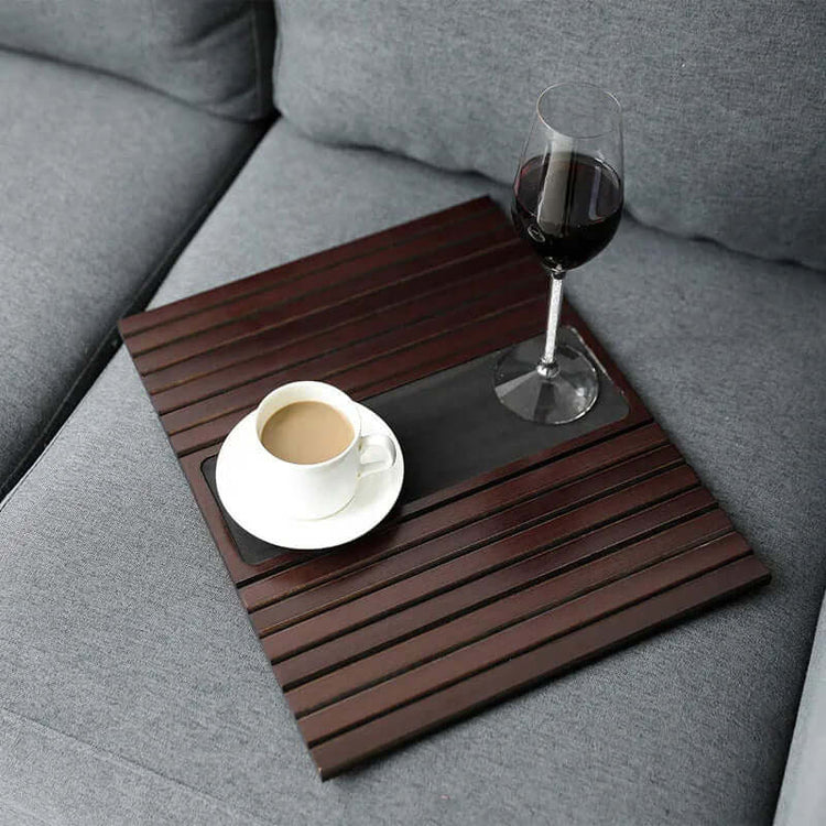 Sofa Arm Tray, Anti-Slip Couch Side Arm Tray, Couch Cup Holder, Flexible and Foldable Arm Rest Tray for Drinks, Snacks, Phone,