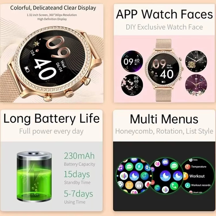 Smart Watch for Lady 1.28&