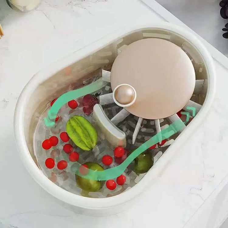 Vegetable Fruit Cleaning Spinner Labor-Saving Fruit Washers Machine Manual Kitchen Scrubber for Berries Fruits