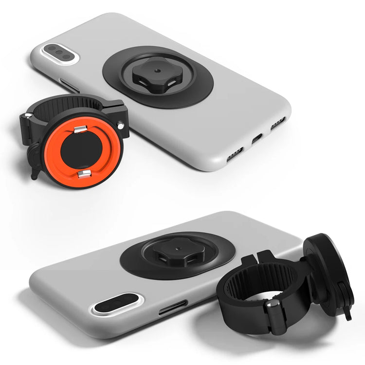 Motorcycle Bicycle Phone Holder, Aluminum Alloy Handlebar Bracket, Smartphones GPS Clip