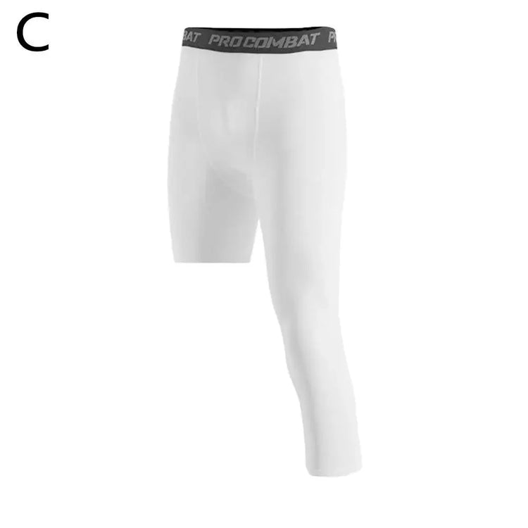 Single Leg Basketball Leggings Quick Drying Men&