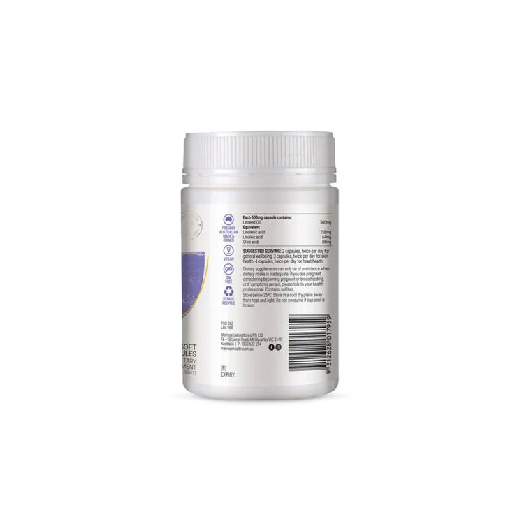 Australian Flaxseed Oil Vegan Capsules 240Vc