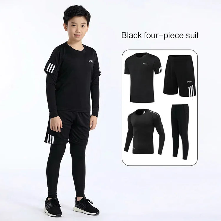 Kids Basketball Football Sportswear Suit Outdoor Workout Compression Sports Clothing Baseball Cycling Running Fitness Tracksuits