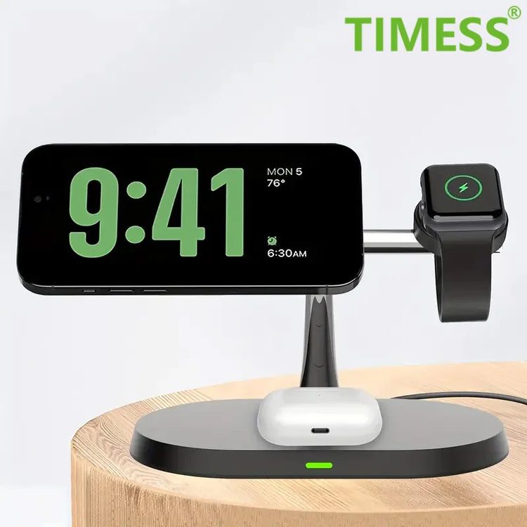 3 in 1 Magnetic Wireless Charger Stand for Iphone 12 13 14 15 16 ,Fast Charging Station for Apple Watch 10 9 8 7 6 5 Airpods Pro