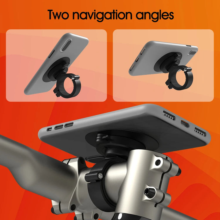 Motorcycle Bicycle Phone Holder, Aluminum Alloy Handlebar Bracket, Smartphones GPS Clip