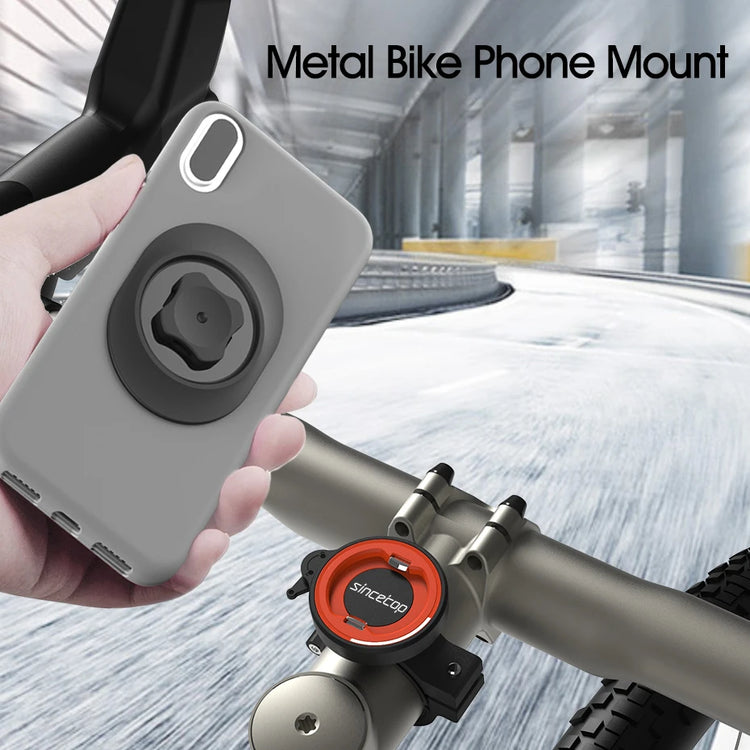 Motorcycle Bicycle Phone Holder, Aluminum Alloy Handlebar Bracket, Smartphones GPS Clip