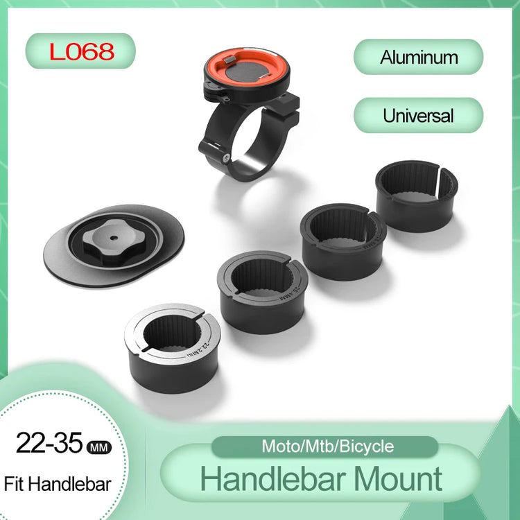 Motorcycle Bicycle Phone Holder, Aluminum Alloy Handlebar Bracket, Smartphones GPS Clip