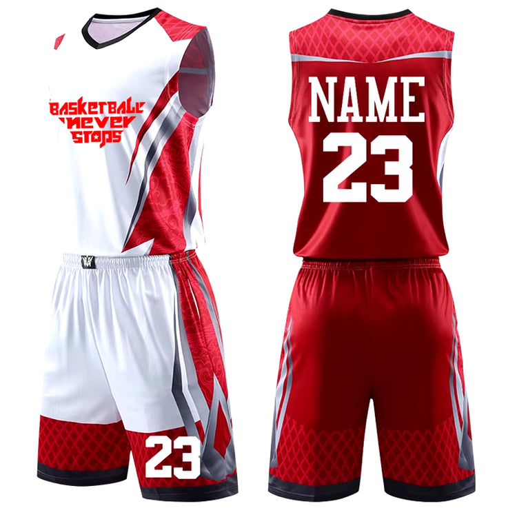 Custom Print Men Kids Basketball Jersey Sets Child College Tracksuits Breathable Men Basketball Uniforms Girls Sports Clothing