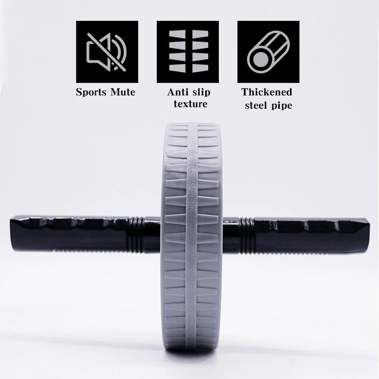 Abdominal Wheel Non-Slip Abdominal Trainer No Noise Exercise Wheel Abdominal Exerciser Strengthen Muscle Exercise Equipment