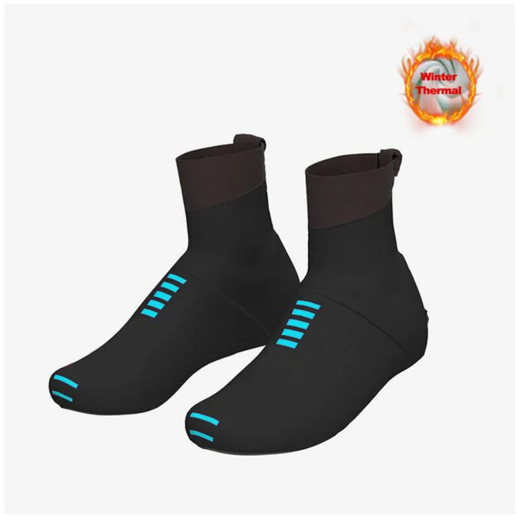Warm Fleece Bicycle Shoe Cover for Men, Mountain Bike Overshoes, Sports Clothing, Winter, New
