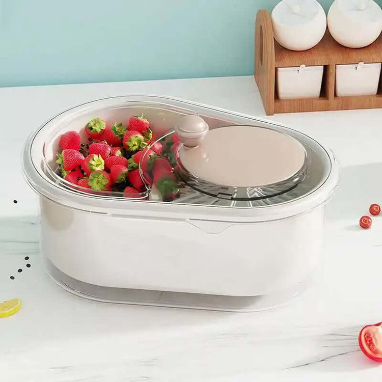 Vegetable Fruit Cleaning Spinner Labor-Saving Fruit Washers Machine Manual Kitchen Scrubber for Berries Fruits