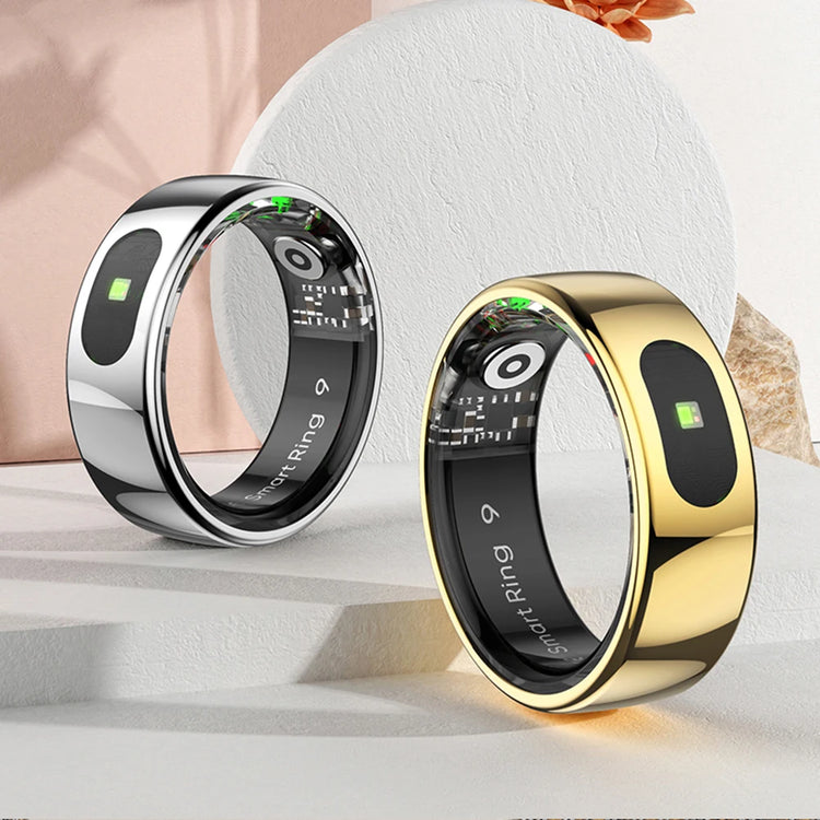 Smart Ring R08 Blood Oxygen Pressure Health Monitor 5ATM Waterproof Health and Sleep Monitor with Charging Case for Phone