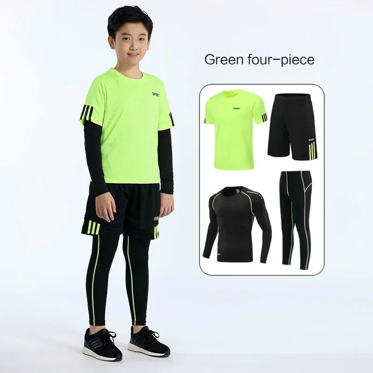 Kids Basketball Football Sportswear Suit Outdoor Workout Compression Sports Clothing Baseball Cycling Running Fitness Tracksuits