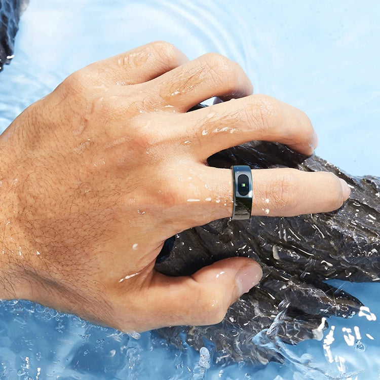 Smart Ring R08 Blood Oxygen Pressure Health Monitor 5ATM Waterproof Health and Sleep Monitor with Charging Case for Phone