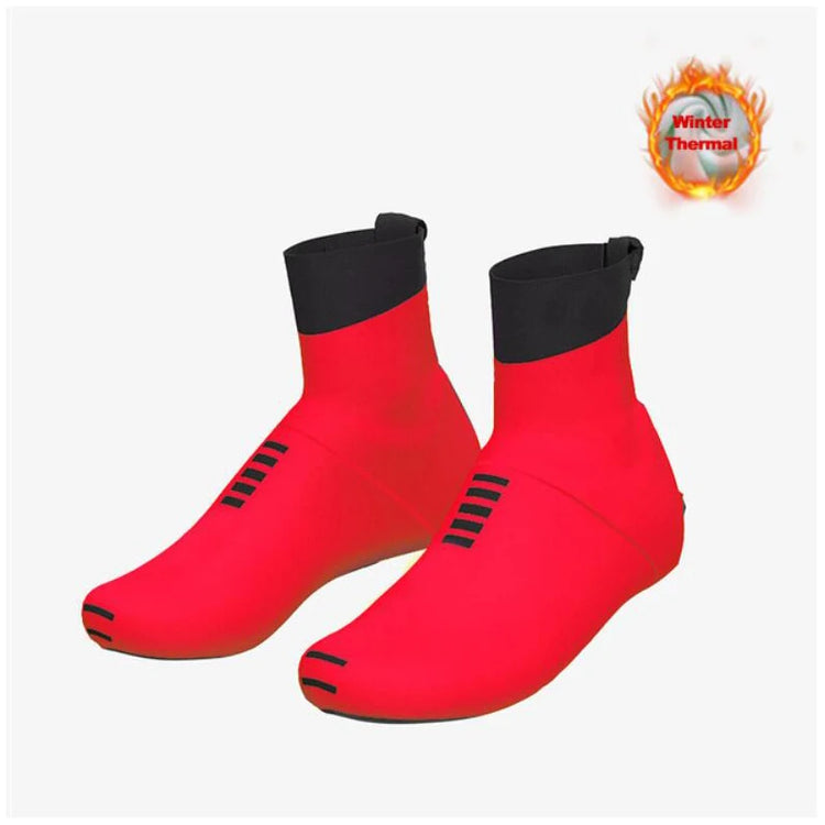 Warm Fleece Bicycle Shoe Cover for Men, Mountain Bike Overshoes, Sports Clothing, Winter, New