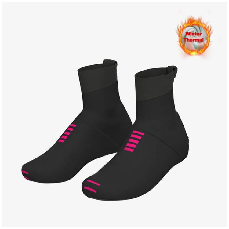 Warm Fleece Bicycle Shoe Cover for Men, Mountain Bike Overshoes, Sports Clothing, Winter, New