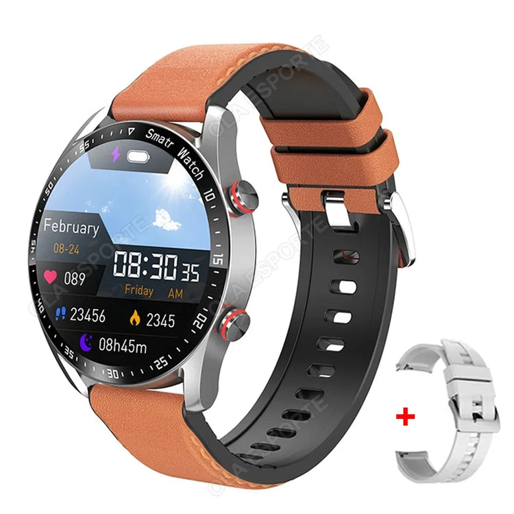 2025 New Bluetooth Call Smart Watch Men 360*360 HD Display Heart Rate Fitness Tracker ECG+PPG Business Smartwatches for Huawei
