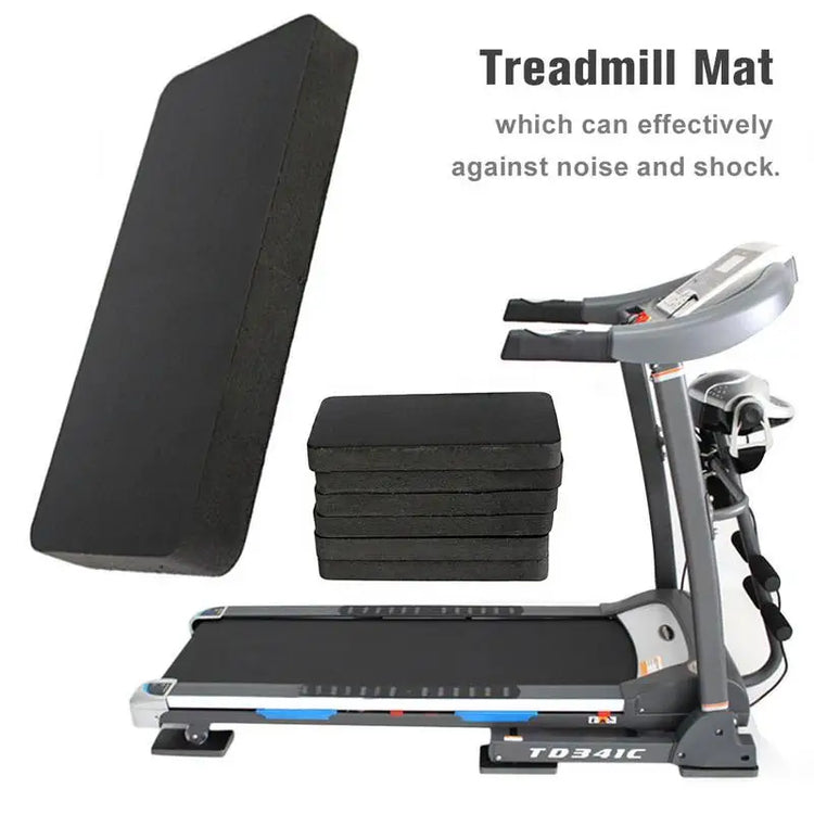 6PCS Treadmill Mat Sound Insulation Cushion Exercise Equipment Mat with High Density Rubber Shockproof Pad for Any Gym Equipment