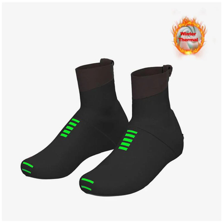 Warm Fleece Bicycle Shoe Cover for Men, Mountain Bike Overshoes, Sports Clothing, Winter, New