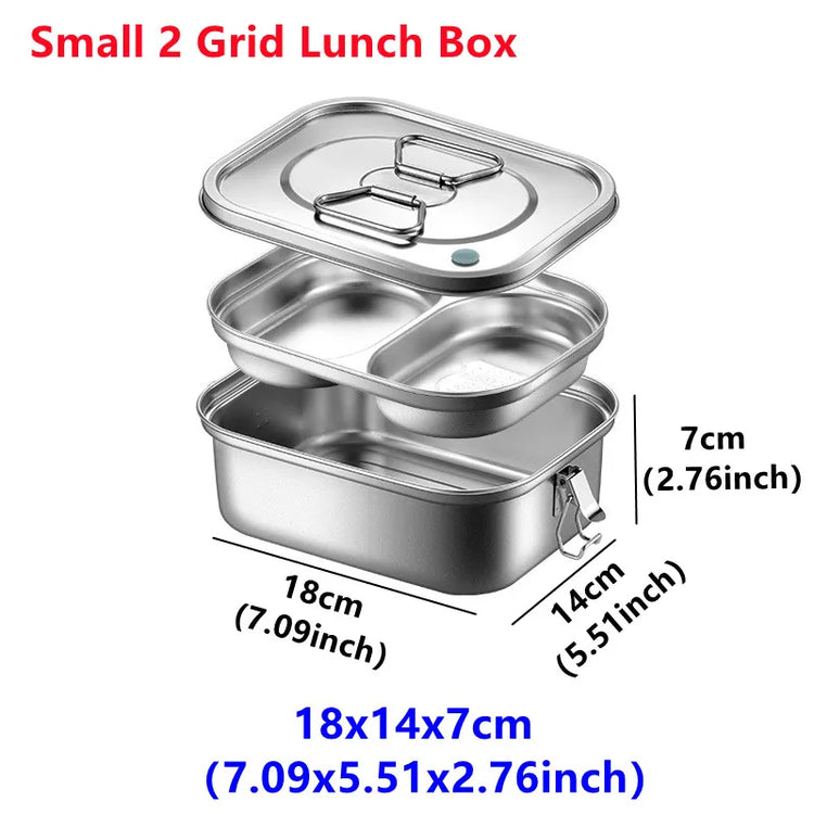 304 Stainless Steel Lunch Box Food Container Bento Box for Kids Adult Double Layer Large Capacity Tableware Food Storage Box
