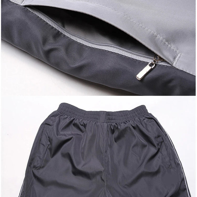 New Winter Sets plus Velvet Men Sport Suits Sportswear Set Fitness Warm Tracksuit Zip Pocket Casual Suit Male&