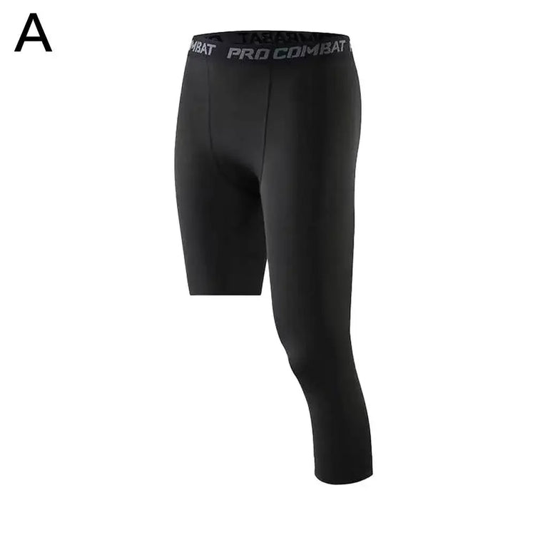 Single Leg Basketball Leggings Quick Drying Men&