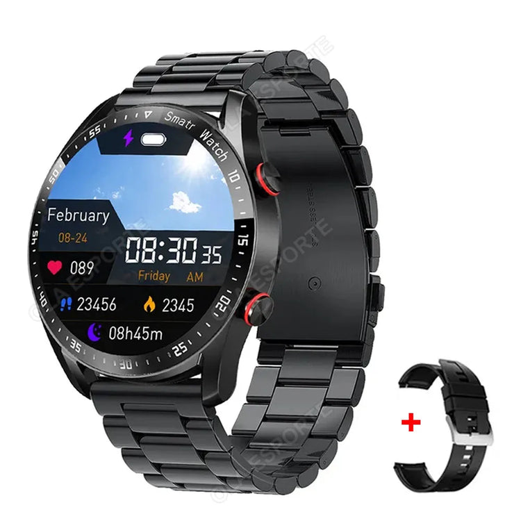 2025 New Bluetooth Call Smart Watch Men 360*360 HD Display Heart Rate Fitness Tracker ECG+PPG Business Smartwatches for Huawei