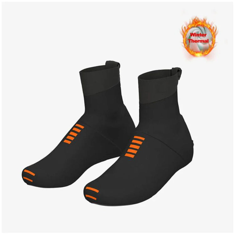 Warm Fleece Bicycle Shoe Cover for Men, Mountain Bike Overshoes, Sports Clothing, Winter, New