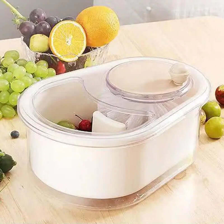 Vegetable Fruit Cleaning Spinner Labor-Saving Fruit Washers Machine Manual Kitchen Scrubber for Berries Fruits