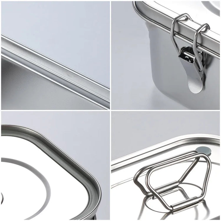 304 Stainless Steel Lunch Box Food Container Bento Box for Kids Adult Double Layer Large Capacity Tableware Food Storage Box