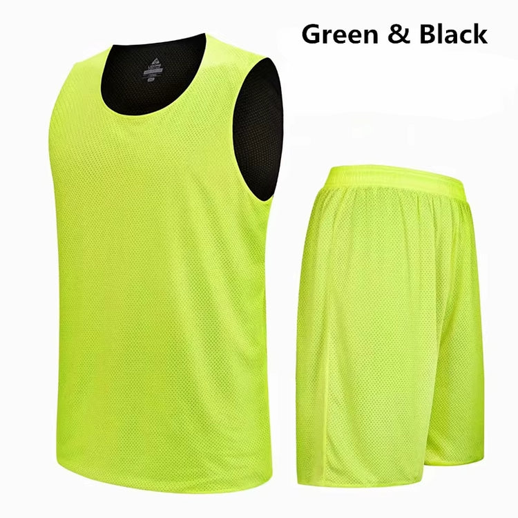 Double-Sided Wearable Basketball Jersey Sets Uniforms Sports Clothing Breathable Quick Dry Men Kids Basketball Training Suits
