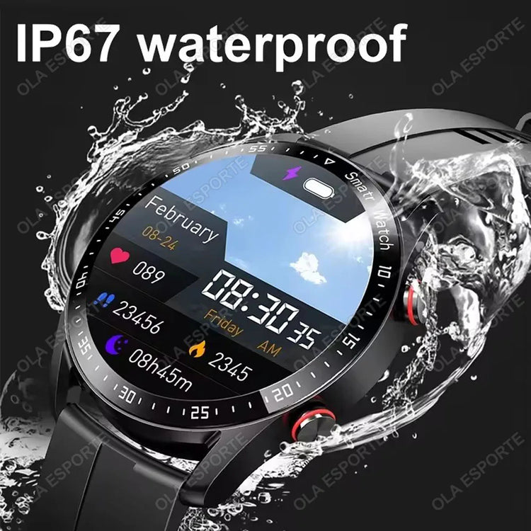 2025 New Bluetooth Call Smart Watch Men 360*360 HD Display Heart Rate Fitness Tracker ECG+PPG Business Smartwatches for Huawei