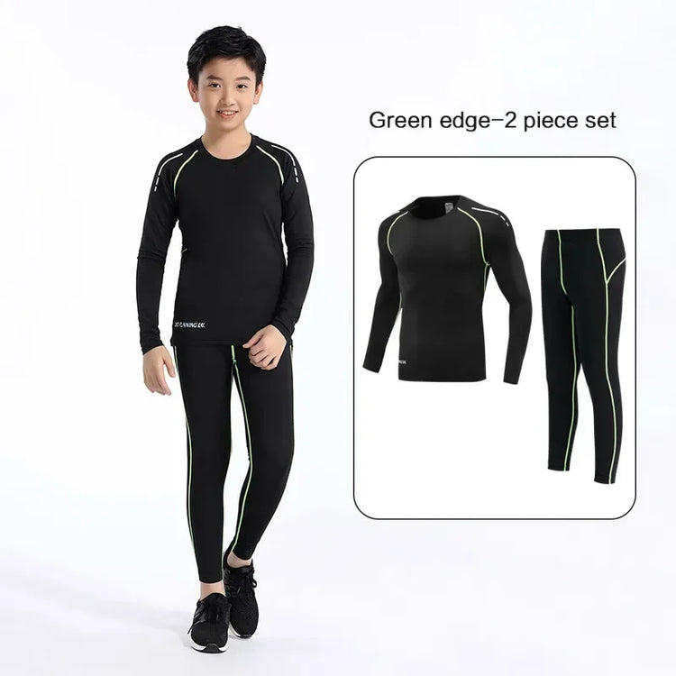 Kids Basketball Football Sportswear Suit Outdoor Workout Compression Sports Clothing Baseball Cycling Running Fitness Tracksuits
