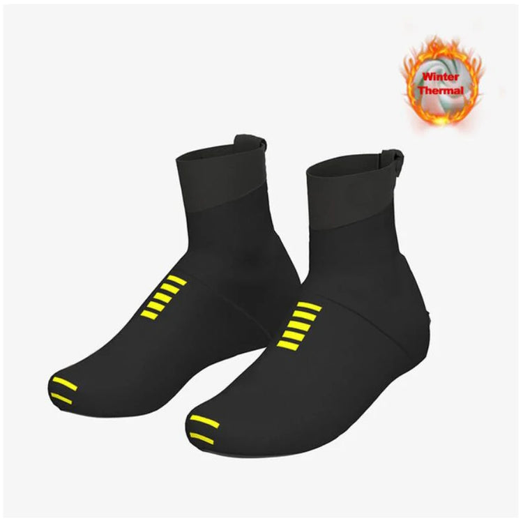 Warm Fleece Bicycle Shoe Cover for Men, Mountain Bike Overshoes, Sports Clothing, Winter, New