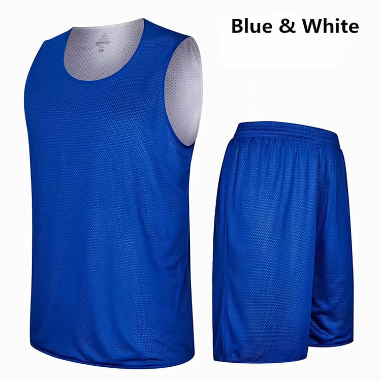 Double-Sided Wearable Basketball Jersey Sets Uniforms Kits Sports Clothing Breathable Men Basketball Jerseys Training Suits