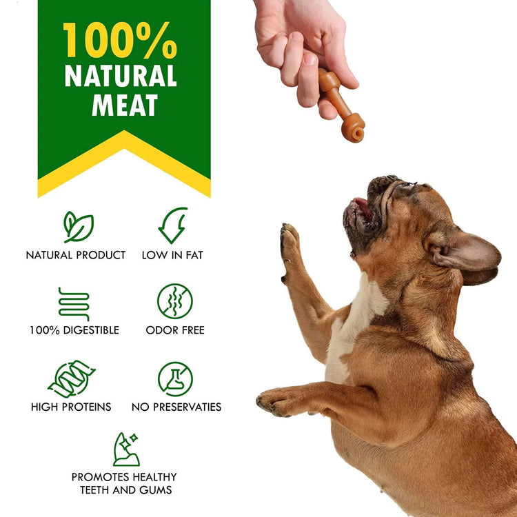 Dog Peanut Butter Bones with Cranberry Rawhide Free Chew Treats Pet Natural Mini & Big Organic Snacks Healthy Collagen & Bulk Best Chews for Small & Large Dogs