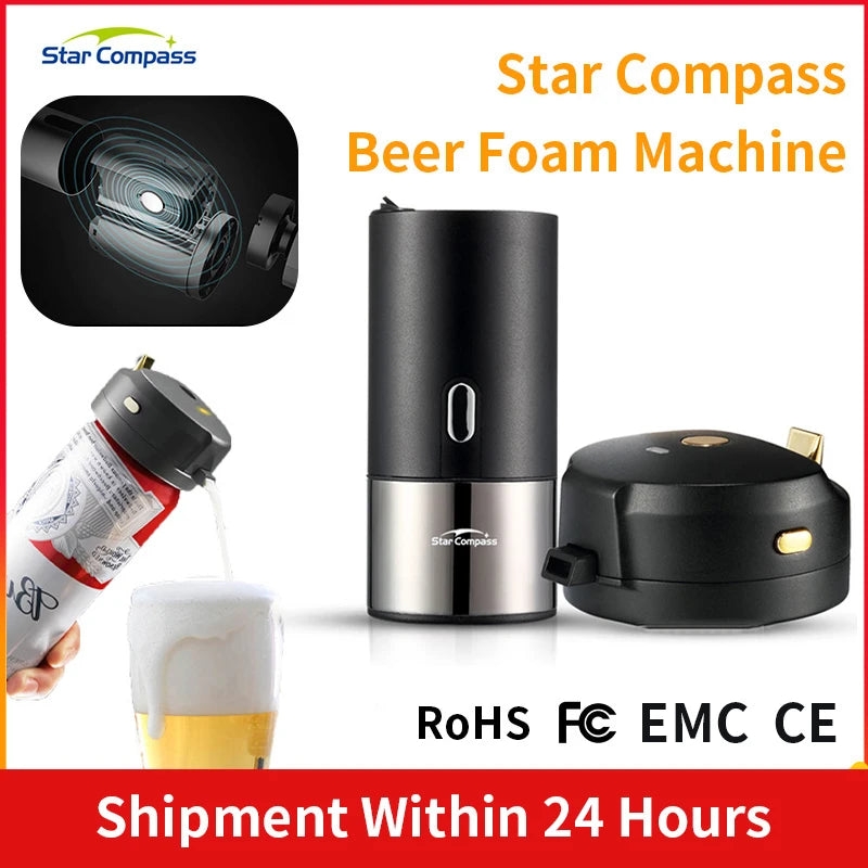 STARCOMPASS Portable Beer Cooler Beer Foam Machine Use with Special Purpose for Bottled and Canned Cabinet Outdoor Smart Home