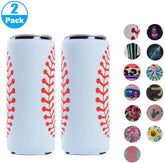 2Pack Skinny Can Cooler Bag, Wine Cooler Bag Beer Cooler for Bottles and Cans Colourful Neoprene Beer Coolies Beer Holders 12Oz