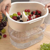 Vegetable Fruit Cleaning Spinner Labor-Saving Fruit Washers Machine Manual Kitchen Scrubber for Berries Fruits