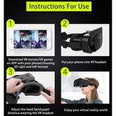 3D Virtual Reality VR Glasses for Phone Mobile Smartphones 7 Inch Headset Helmet Game Wirth Real Viar Goggles Cell Device Lenses