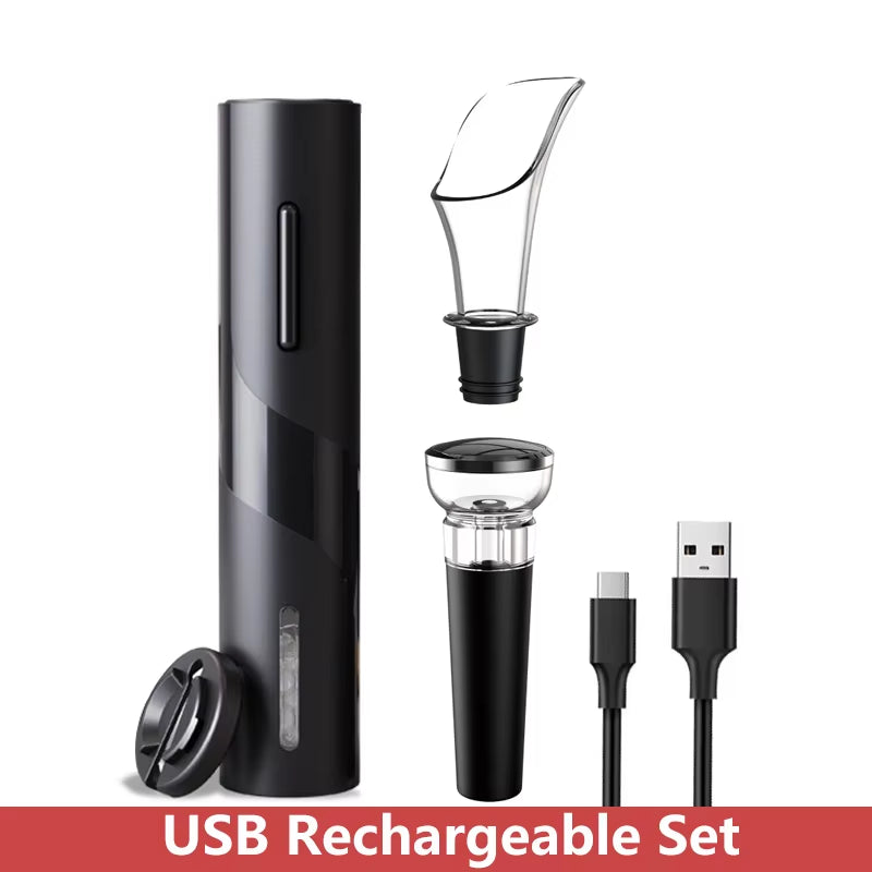 Automatic Electric Wine Openers for Beer USB & Battery Beer Bottle Openers Corkscrew Wine Beer Cap Opener Kitchen Accessories