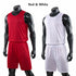 Double-Sided Wearable Basketball Jersey Sets Uniforms Sports Clothing Breathable Quick Dry Men Kids Basketball Training Suits