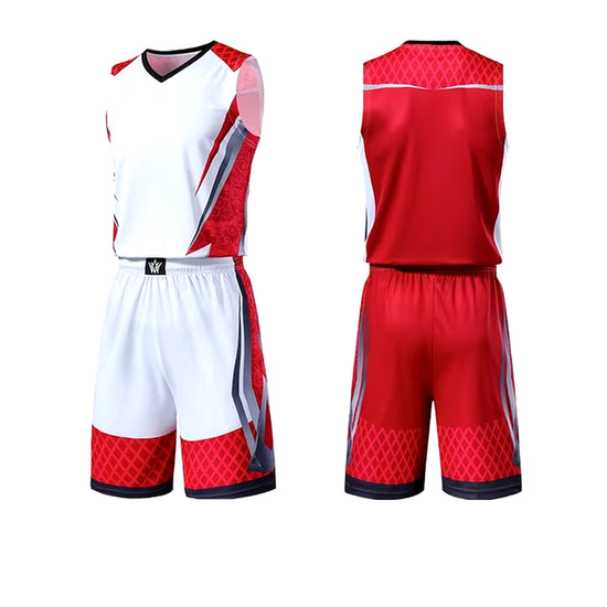 Custom Print Men Kids Basketball Jersey Sets Child College Tracksuits Breathable Men Basketball Uniforms Girls Sports Clothing