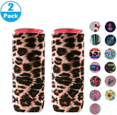 2Pack Skinny Can Cooler Bag, Wine Cooler Bag Beer Cooler for Bottles and Cans Colourful Neoprene Beer Coolies Beer Holders 12Oz