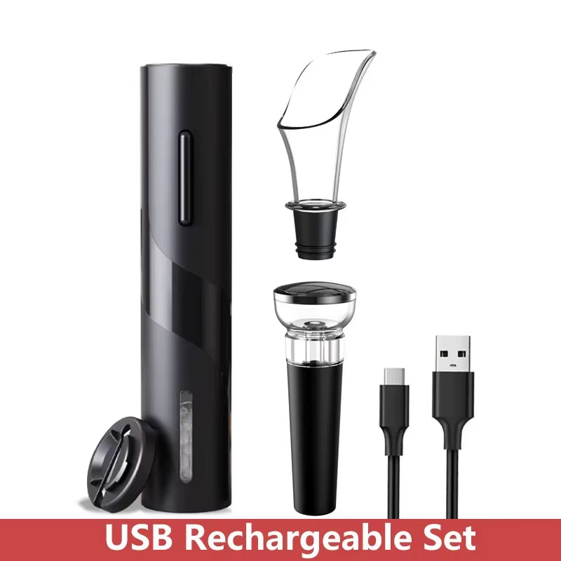 Automatic Electric Wine Openers for Beer USB Rechargeable Beer Bottle Openers Corkscrew Wine Beer Cap Opener Kitchen Accessories