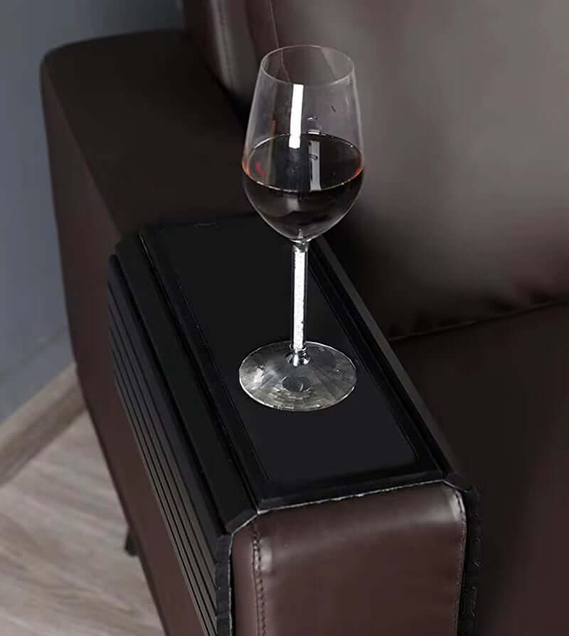Sofa Arm Tray, Anti-Slip Couch Side Arm Tray, Couch Cup Holder, Flexible and Foldable Arm Rest Tray for Drinks, Snacks, Phone,