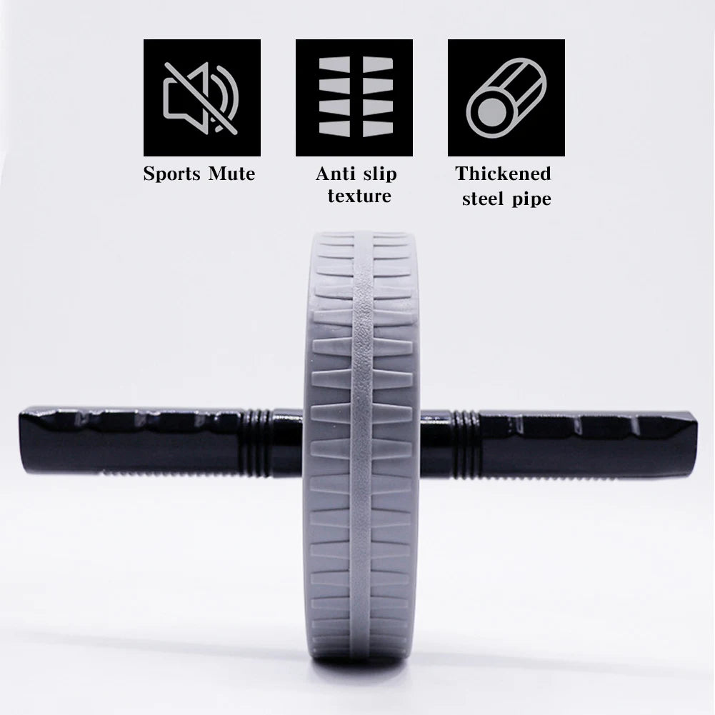 Abdominal Wheel Non-Slip Abdominal Trainer No Noise Exercise Wheel Abdominal Exerciser Strengthen Muscle Exercise Equipment