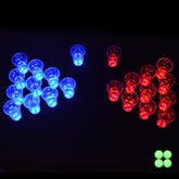 The Dark Beer Pong Set,Beer Pong Party Cup Set, LED Beer Pong Cups and Glow-In-The-Dark Balls,16 Oz,22 Set