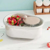 Vegetable Fruit Cleaning Spinner Labor-Saving Fruit Washers Machine Manual Kitchen Scrubber for Berries Fruits